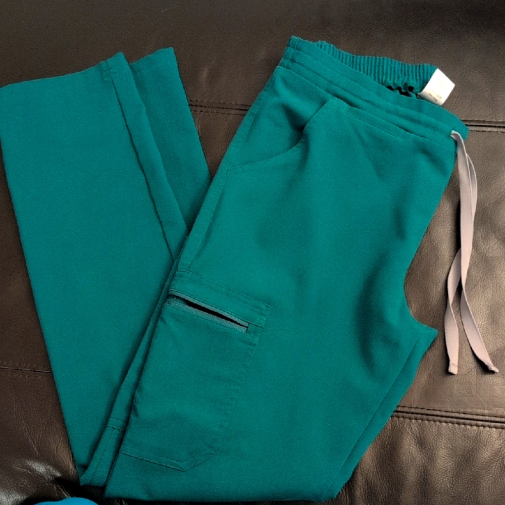 FIGS Women's Skinny Scrub Pants in Teal